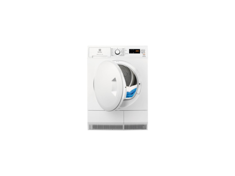 Sèche-linge pompe à chaleur avec condenseur 60cm 8kg blanc electrolux - edhf2812wc -