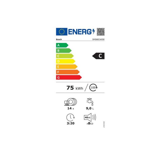BOSCH SMS6ECW05E étiquette énergie