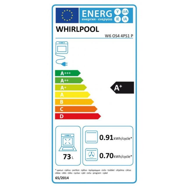 WHIRLPOOL W6 OS4 4PS1 P classe energie